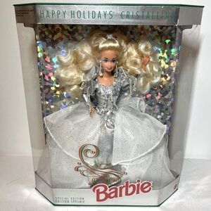 1992 Happy Holidays Barbie Doll Special Edition Silver New Collectible